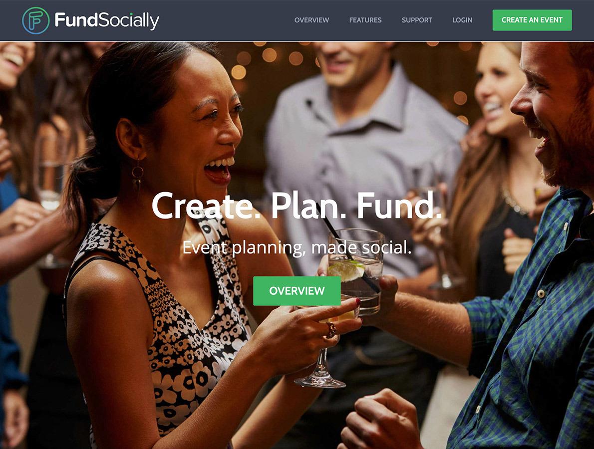screenshot of FundSocially's website
