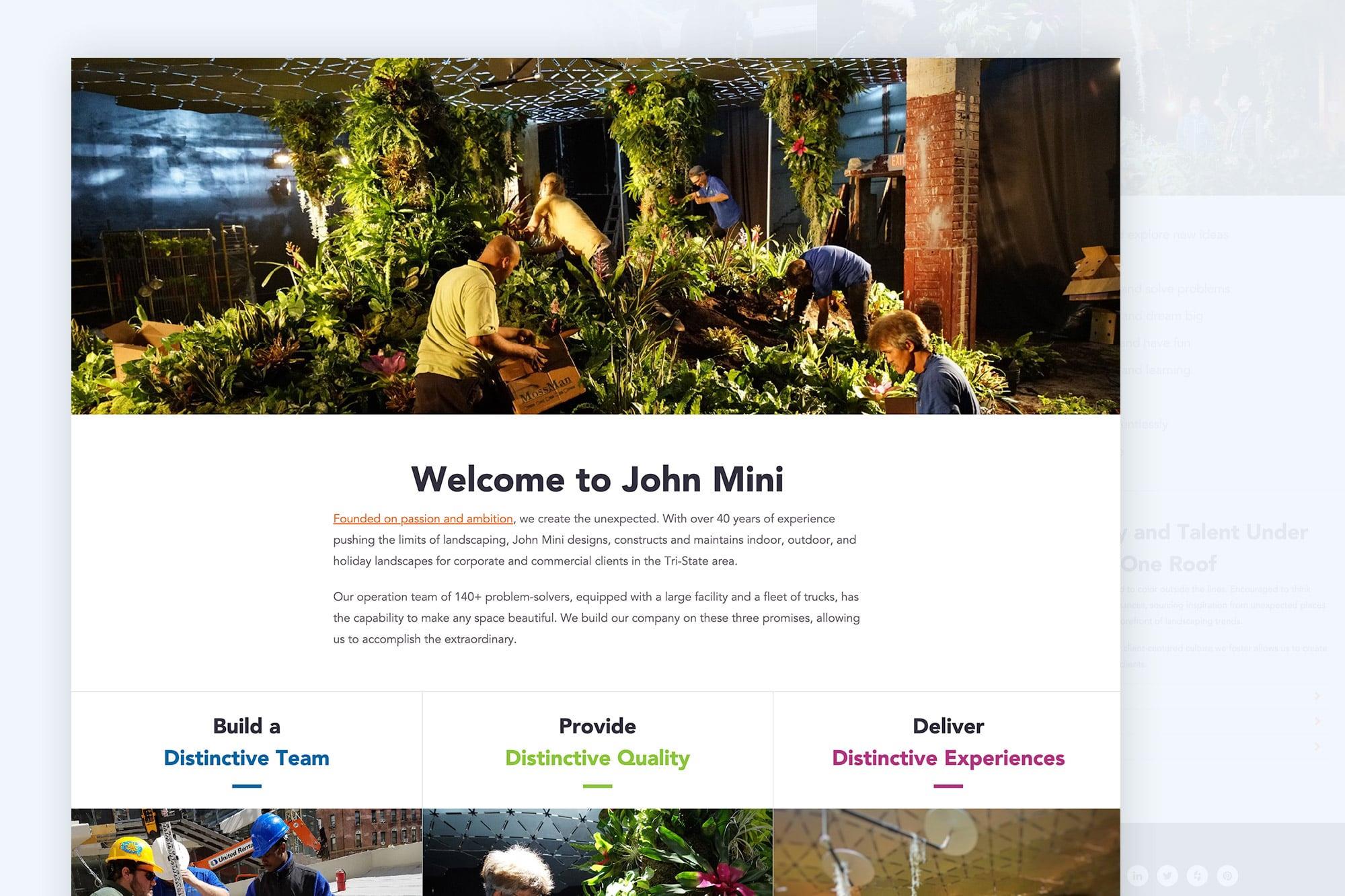 John Mini Distinctive Landscapes Web, John Mini Distinctive Landscapes Employees
