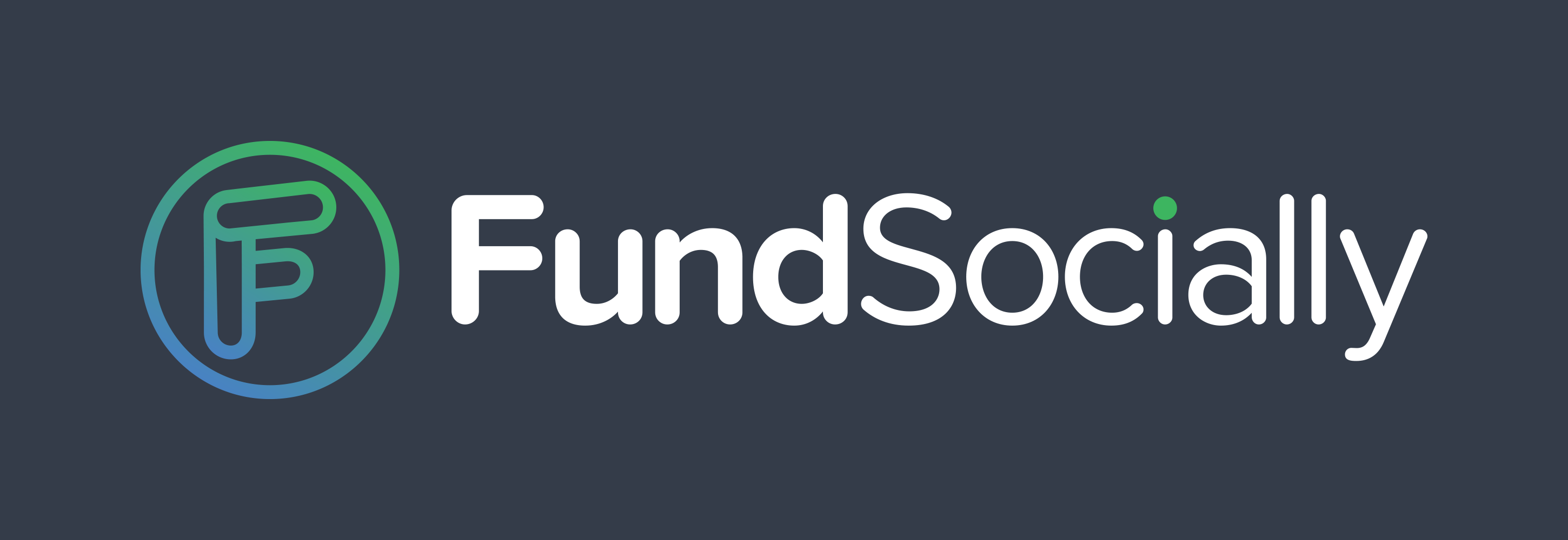 FundSocially logo on dark background