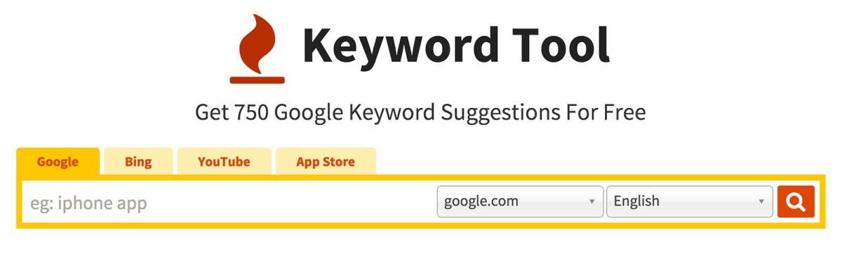 Keywordtool.io keyword research tool