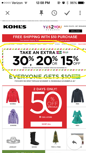 email marketing coupon examples