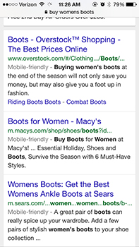 Mobile Friendly Sites Search Appearance