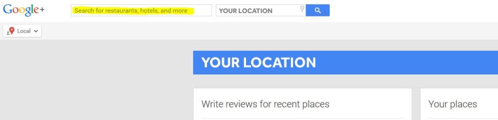 How to search for a local business on Google+